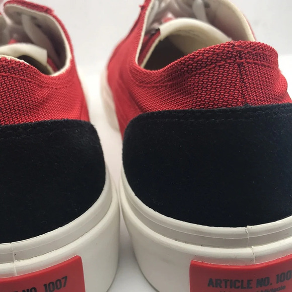 NWOT Article No. 1007 Red Canvas Sneakers - Picture 8 of 11